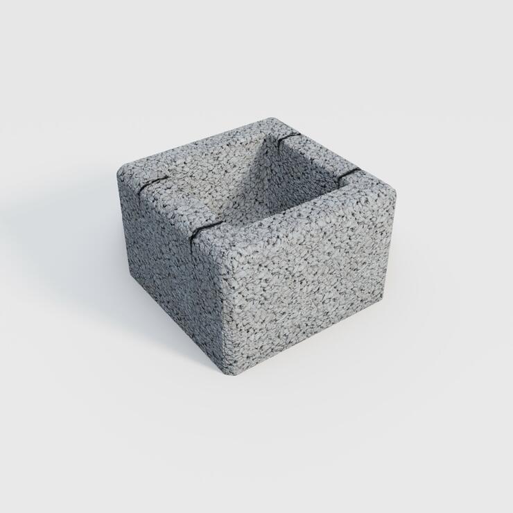 Betónová plotová tvárnica GARDELOT® stĺpová 30x30 - GRL 30/30/20 hrubý povrch nat