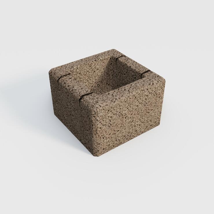 Betónová plotová tvárnica GARDELOT® stĺpová 30x30 - GRL 30/30/20 hrubý povrch kar