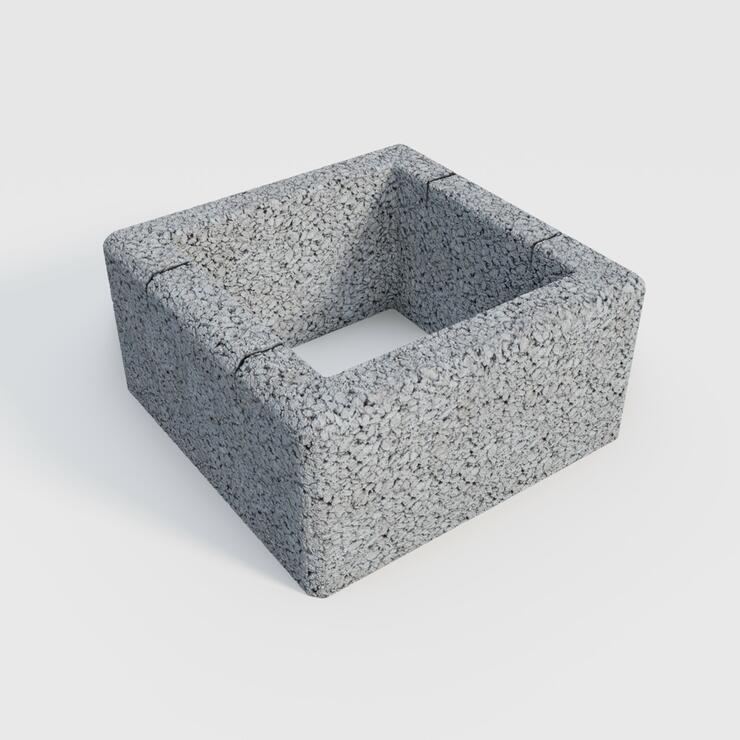 Betónová plotová tvárnica GARDELOT® stĺpová 40x40 - GRL 40/40/20 hrubý povrch nat
