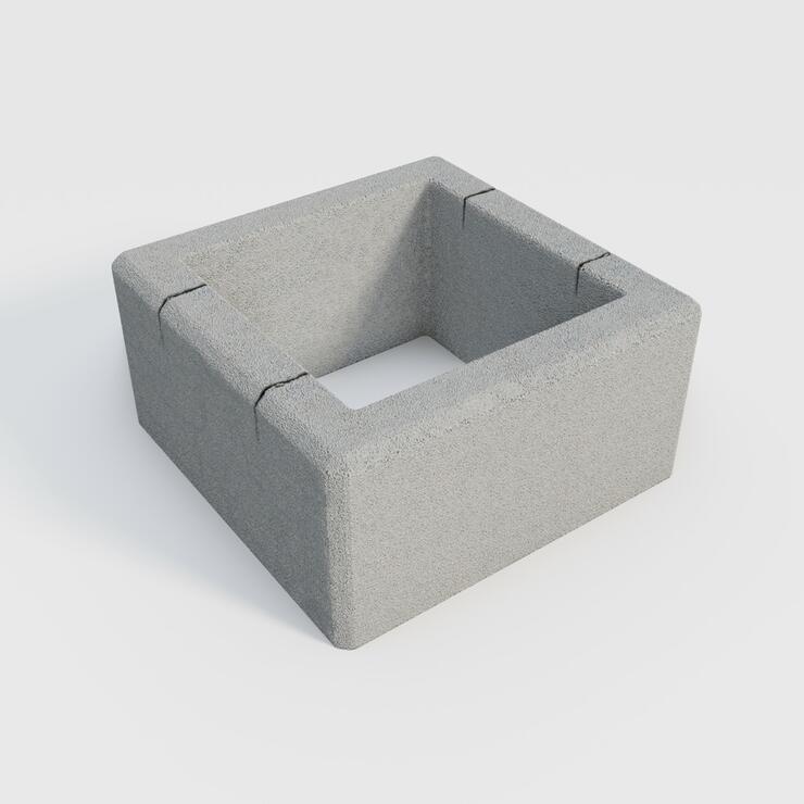 Betónová plotová tvárnica GARDELOT® stĺpová 40x40 - GRL 40/40/20 jemný povrch nat