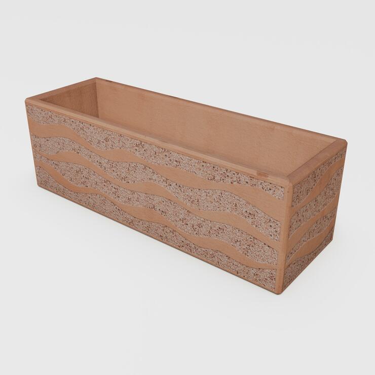 Betónový kvetináč Sandra - BDA 120/40/40 Sandra cer trysk.vlnka