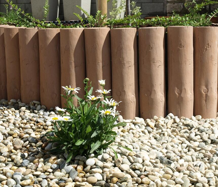 Betónová palisáda kruhová DEKOR drevo farba béžová - foto č.10