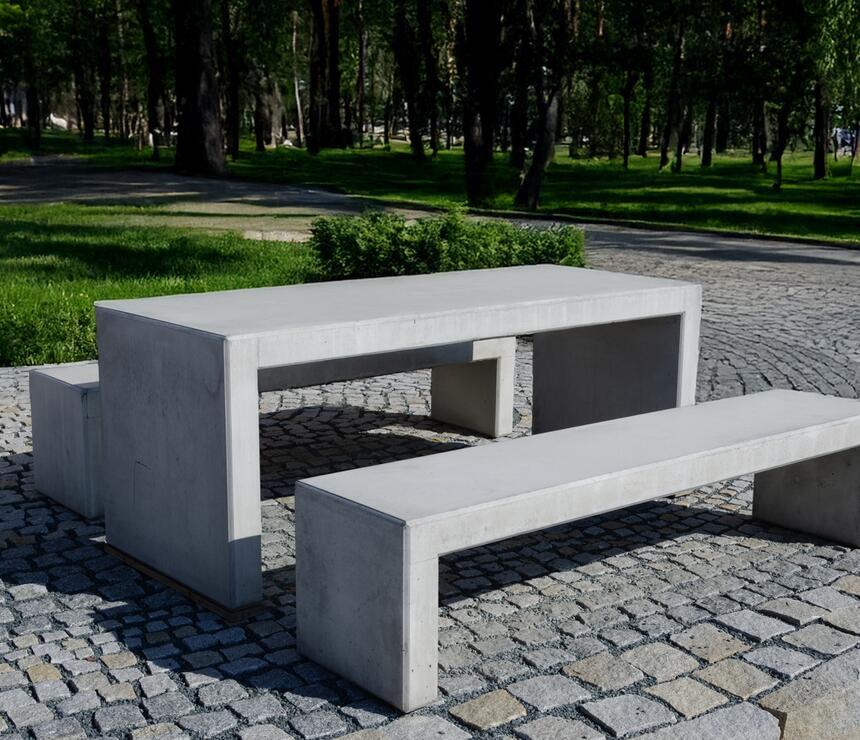 Betónová lavička a stôl PREFA LINIE - foto č.6