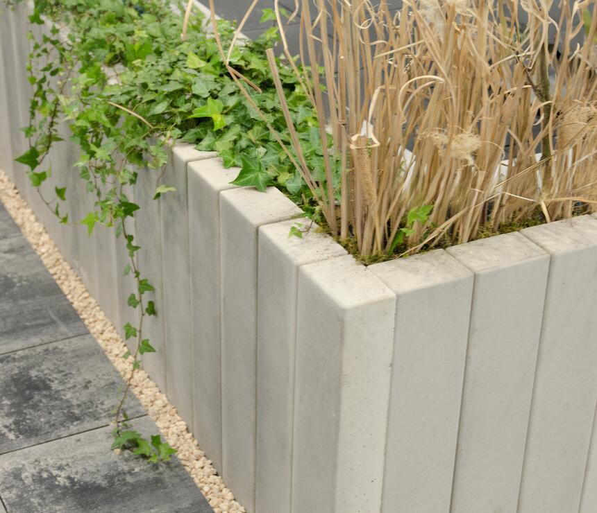 Betónové palisády obdĺžnikové hladké, farba natural - foto č.8