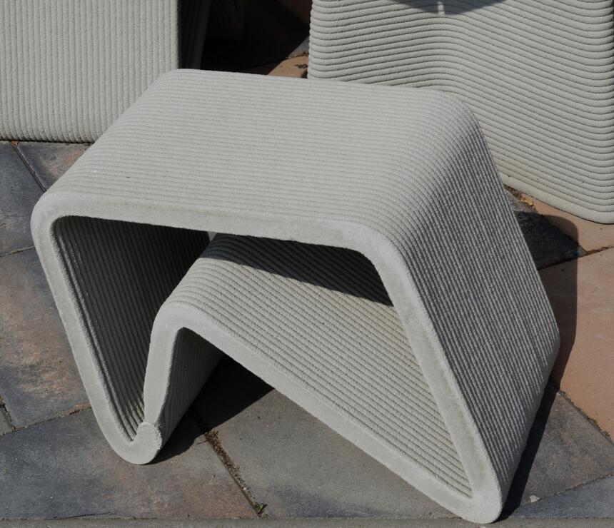 Stolička Oliver 3D tlač betón - foto č.3