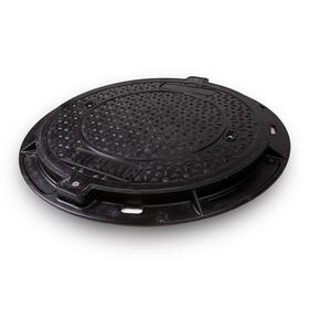 Poklop kompozitný kruhový SMC 600 mm A15 uzamykateľný