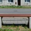 Lavička C - betónové nohy, drevený sedák farba TEAK, bez operadla - náhled č.10