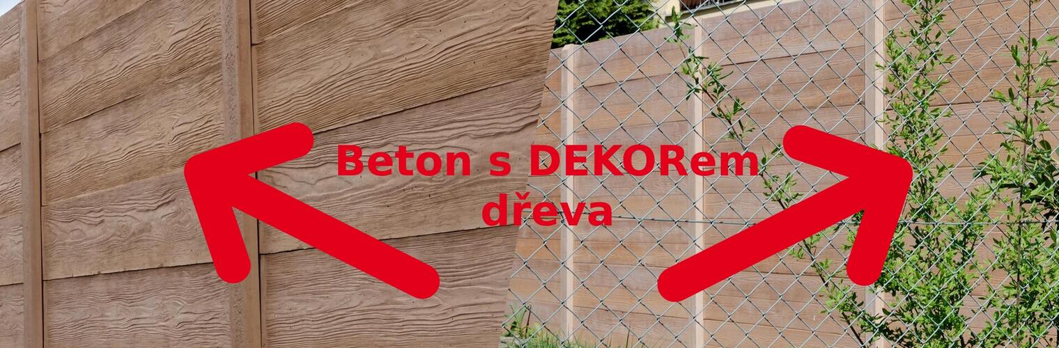 Betónový plot: imitácia dreva