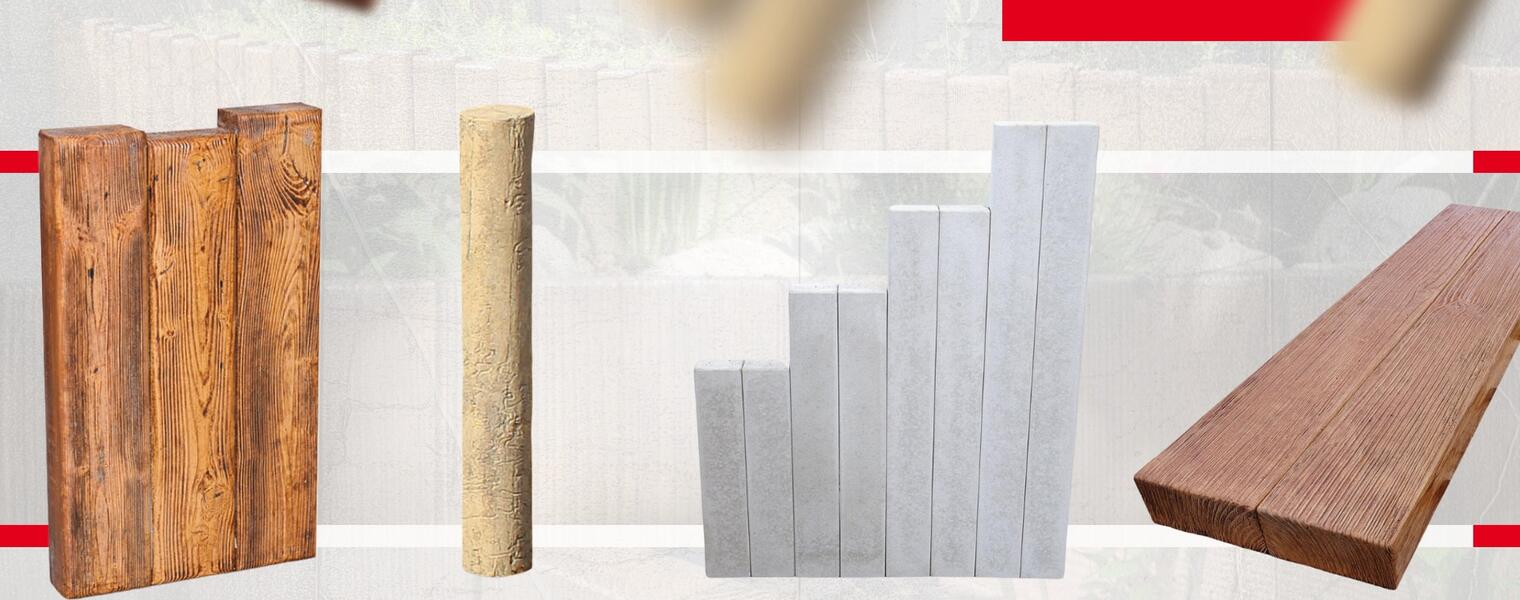 Vybrané druhy betónových palisád v našej ponuke - infografika | Druhy betónových palisád